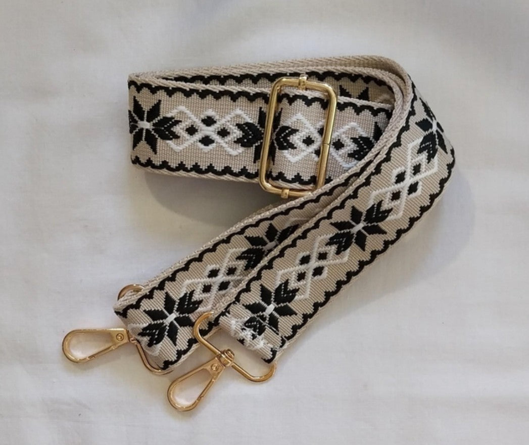 Sangle de sac Noire et Blanche