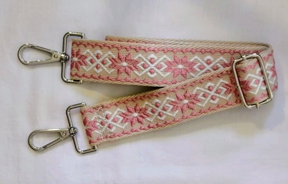 Sangle de sac Rose et Blanche
